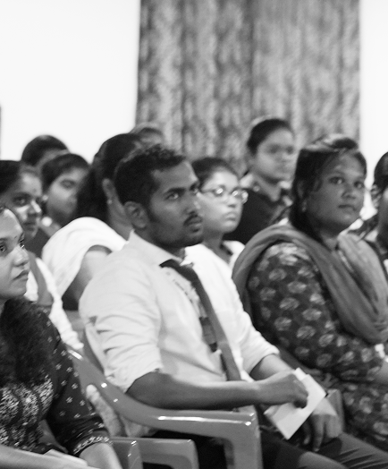 Attentive audience at event